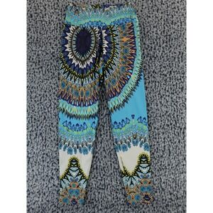 Liquido Active Mandala Print Leggings Pants Blue Orange Women's P/S
